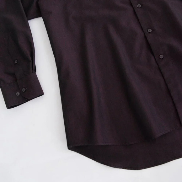 Givenchy Monsieur Deep Purple Cotton  Blend Button Down Dress Shirt Size 17 1/2 - Picture 7 of 10